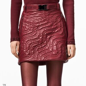 Goldbergh Quilted Wine Mini Skirt